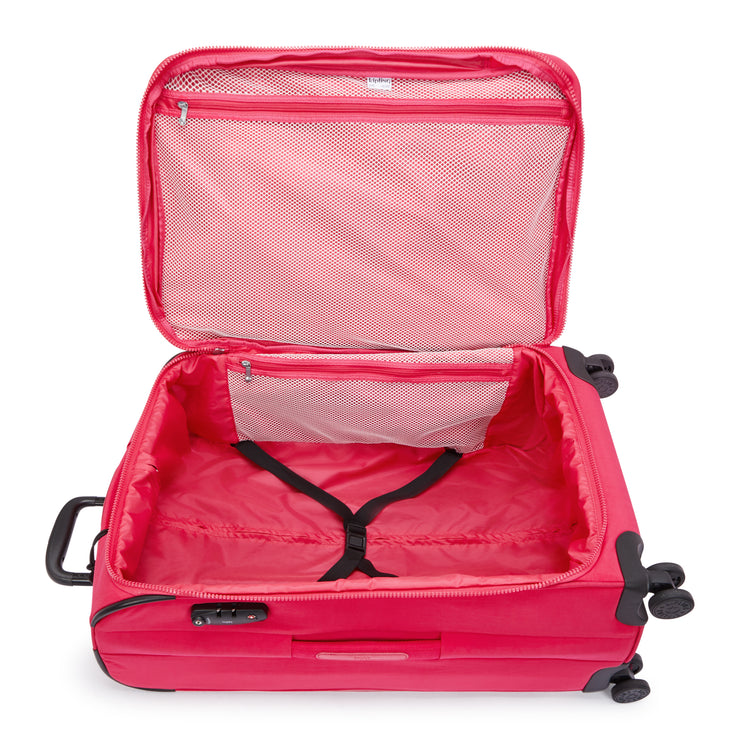 KIPLING دوّارة متوسطة الحجم قابلة للتوسيع أنثوية وردية اللون وردي جديد يوري سبين M - I7706-T73