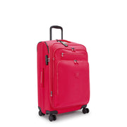 KIPLING دوّارة متوسطة الحجم قابلة للتوسيع أنثوية وردية اللون وردي جديد يوري سبين M - I7706-T73