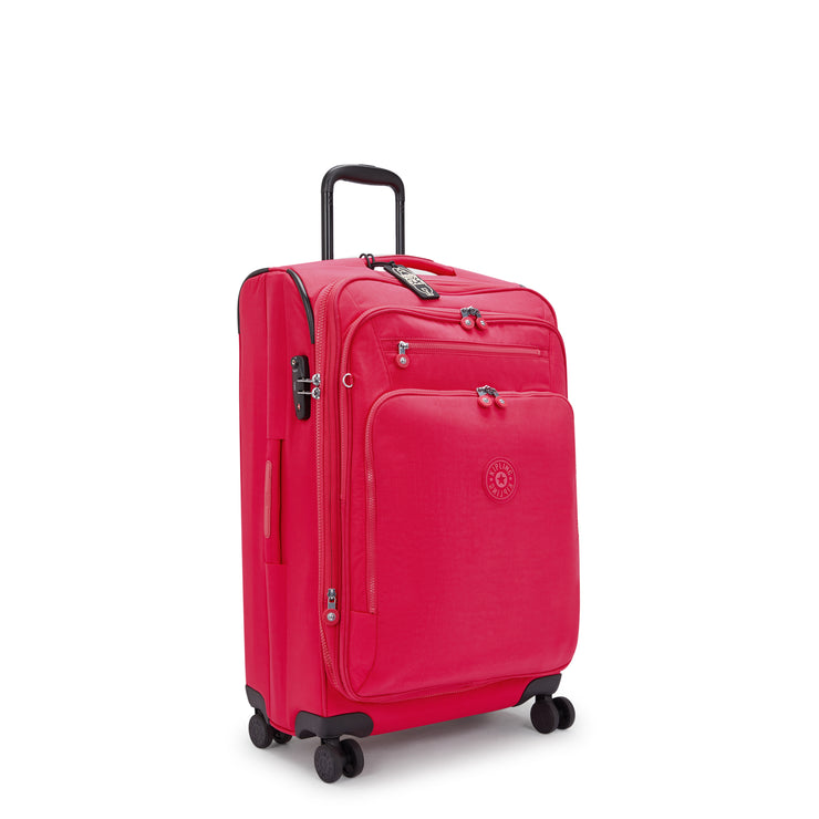 KIPLING دوّارة متوسطة الحجم قابلة للتوسيع أنثوية وردية اللون وردي جديد يوري سبين M - I7706-T73