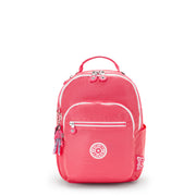 حقيبة ظهر صغيرة KIPLING (مع حماية الكمبيوتر المحمول) أنثى نابضة بالحياة الوردي سيول S