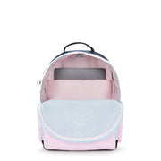 حقيبة ظهر كبيرة من KIPLING أنثى L وردي أزرق بل داميان M - I7826-9KR