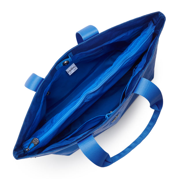 KIPLING حقيبة كبيرة مع مقصورة كمبيوتر محمول أنثى الساتان الأزرق كوليسا