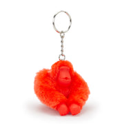 KIPLING Pack of 10 Small monkey keyhangers Female Open Orange Monkeyclip S 16474-8CM