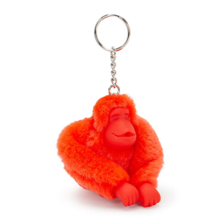 KIPLING Pack of 10 Medium monkey keyhangers Female Open Orange Monkeyclip M 16479-8CM