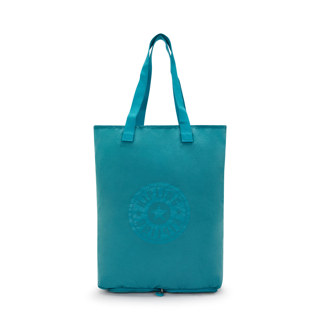 KIPLING Medium foldable tote Unisex Aqua Hip Hip Hurray I1572-UU7