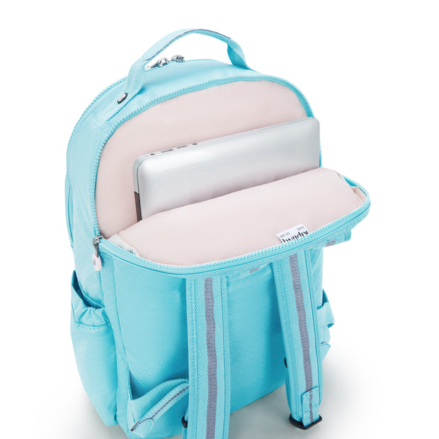 KIPLING Large backpack (with laptop compartment) Female Mermaid Emboss Seoul Lap I2932-62H