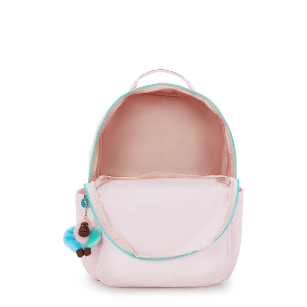 KIPLING Large backpack (with laptop compartment) Female Sea Pink Met Seoul College Extra I3514-52J