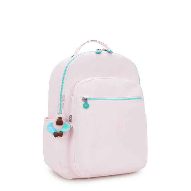 KIPLING Large backpack (with laptop compartment) Female Sea Pink Met Seoul College Extra I3514-52J