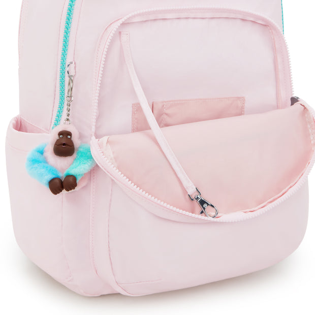 KIPLING Large backpack (with laptop compartment) Female Sea Pink Met Seoul College Extra I3514-52J