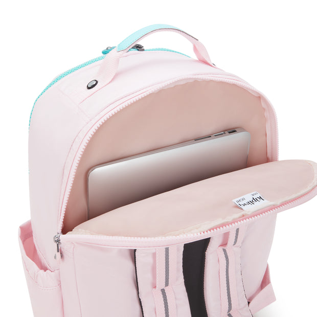 KIPLING Large backpack (with laptop compartment) Female Sea Pink Met Seoul College Extra I3514-52J