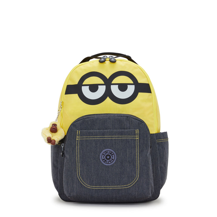 Kipling Large Backpack Unisex Minion Jeans Bl Seoul I3986-MI8