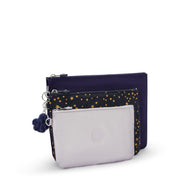 KIPLING 3 large pouches (with removable wristlet) Unisex Moonlit Blue Iaka L Wristlet I4219-4GA
