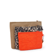 KIPLING 3 large pouches (with removable wristlet) Unisex Early Tan Iaka L Wristlet I4219-7CN