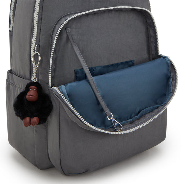 KIPLING Large backpack (with laptop compartment) Unisex Back to Grey Seoul Lap I4275-1DX