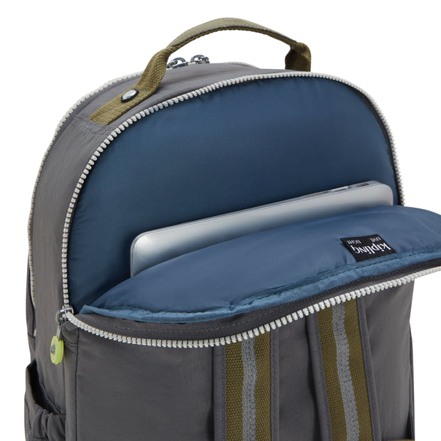KIPLING Large backpack (with laptop compartment) Unisex Back to Grey Seoul Lap I4275-1DX