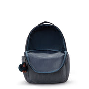 KIPLING Large backpack (with laptop compartment) Unisex Marine Navy Seoul College Extra I4352-58C