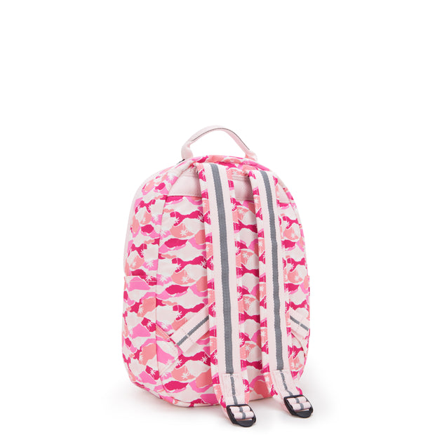 KIPLING Small backpack (with tablet compartment) Female Pink Palm Seoul S I5357-1BV