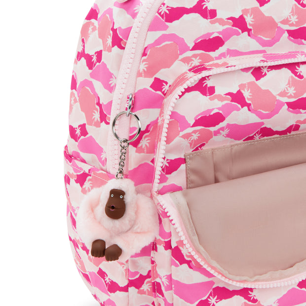 KIPLING Small backpack (with tablet compartment) Female Pink Palm Seoul S I5357-1BV