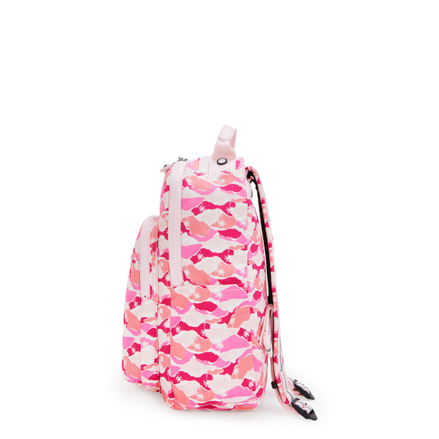 KIPLING Small backpack (with tablet compartment) Female Pink Palm Seoul S I5357-1BV