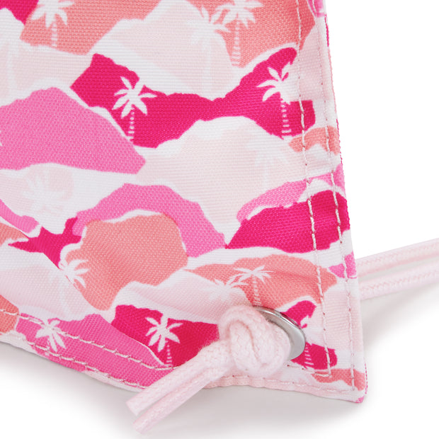 KIPLING Medium backpack (with drawstring) Female Pink Palm Supertaboo I5637-1BV