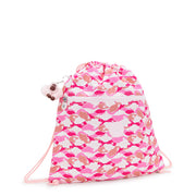 KIPLING Medium backpack (with drawstring) Female Pink Palm Supertaboo I5637-1BV