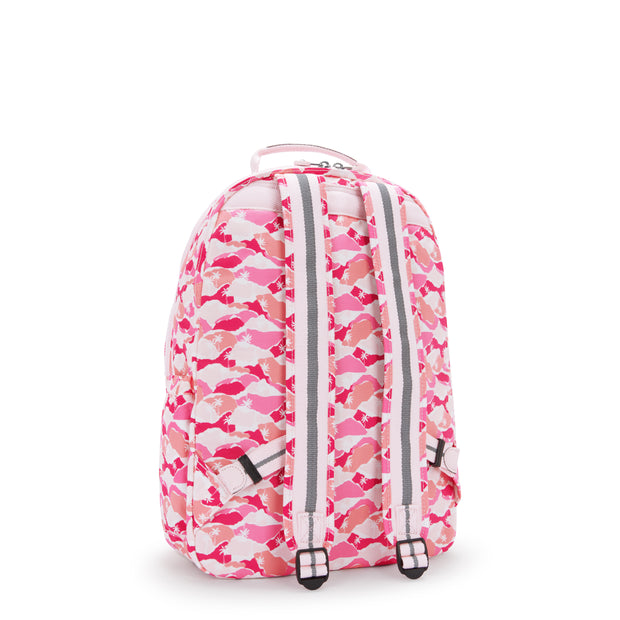 KIPLING Large backpack (with laptop compartment) Female Pink Palm Seoul Lap I5816-1BV