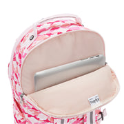 KIPLING Large backpack (with laptop compartment) Female Pink Palm Seoul Lap I5816-1BV