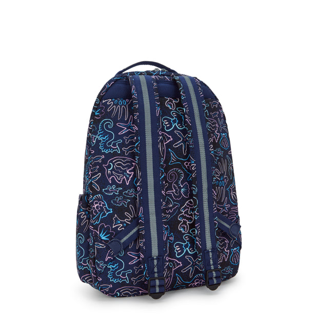 KIPLING Large backpack (with laptop compartment) Unisex Disco Fish Seoul Lap I5816-4FK
