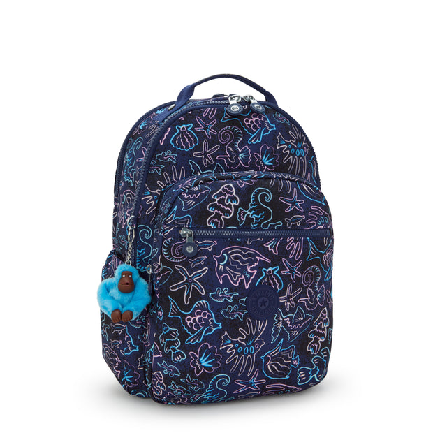 KIPLING Large backpack (with laptop compartment) Unisex Disco Fish Seoul Lap I5816-4FK