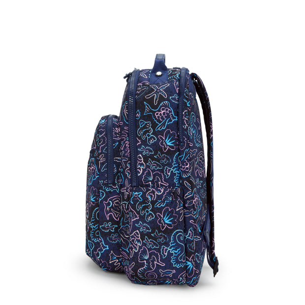 KIPLING Large backpack (with laptop compartment) Unisex Disco Fish Seoul Lap I5816-4FK