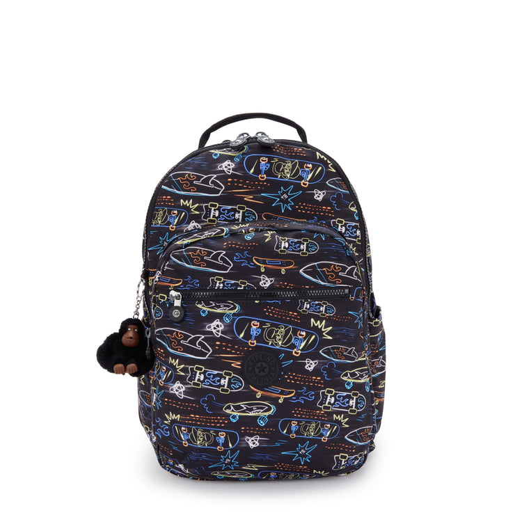 KIPLING Large backpack (with laptop compartment) Unisex Neon Skate Seoul Lap I5816-71M