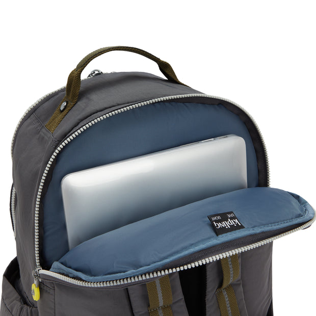 KIPLING Large backpack (with laptop compartment) Unisex Back to Grey Seoul College Extra I6350-1DX