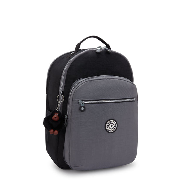 KIPLING Large backpack (with laptop compartment) Unisex Space Black Bl Seoul College Extra I6350-2GX