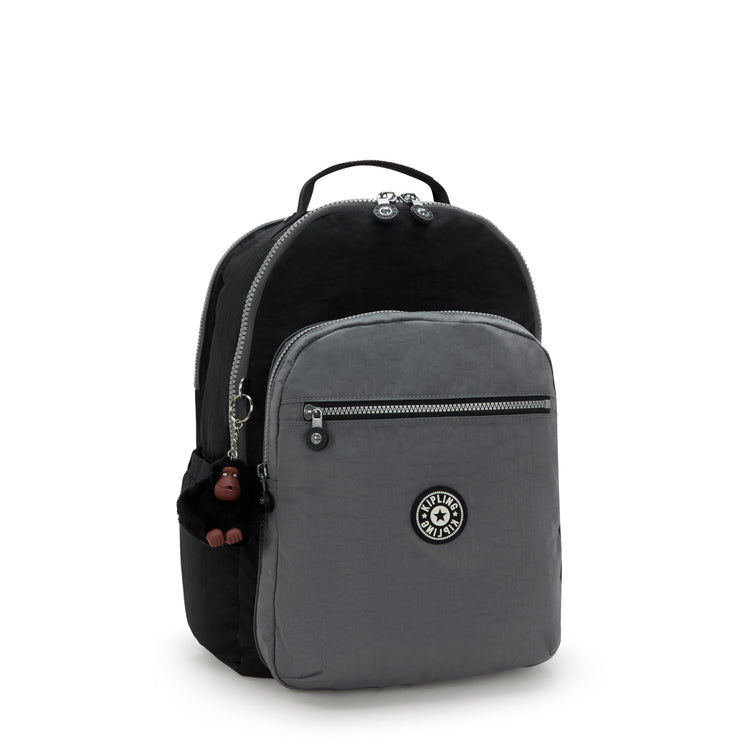 KIPLING Large backpack (with laptop compartment) Unisex Space Black Bl Seoul College Extra I6350-2GX