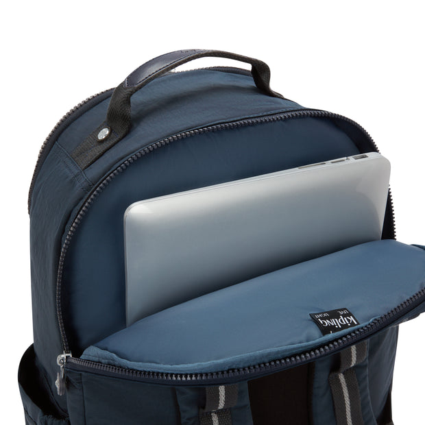 KIPLING Large backpack (with laptop compartment) Unisex True Blue Tonal Seoul College Extra I6350-4DX