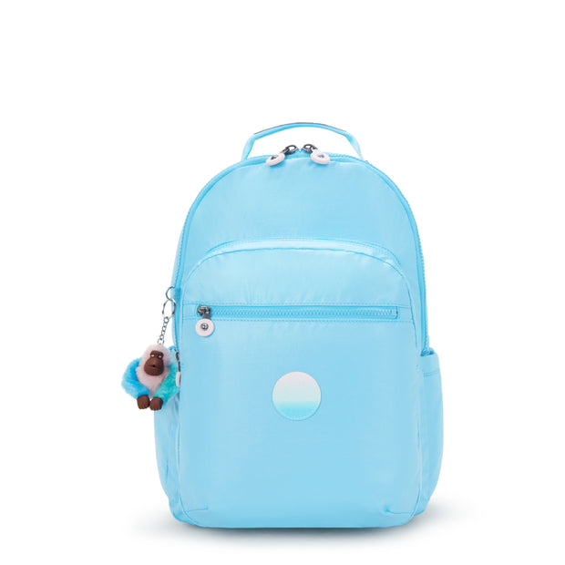 KIPLING Large backpack (with laptop compartment) Female Sea Blue Met Seoul Lap I7135-52D