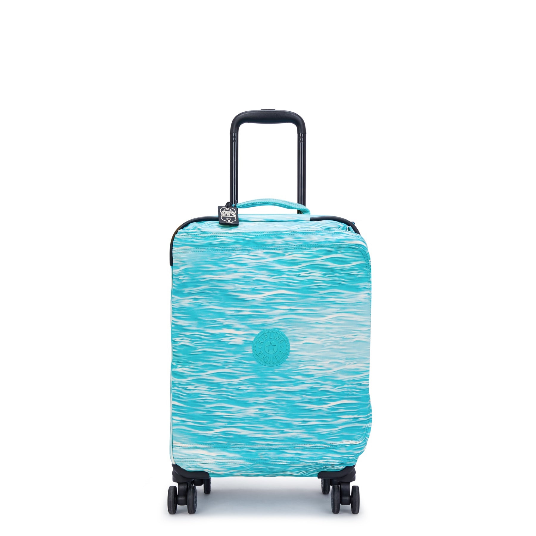 Kipling Small Cabin Size Wheeled Luggage Female Aqua Pool Spontaneous