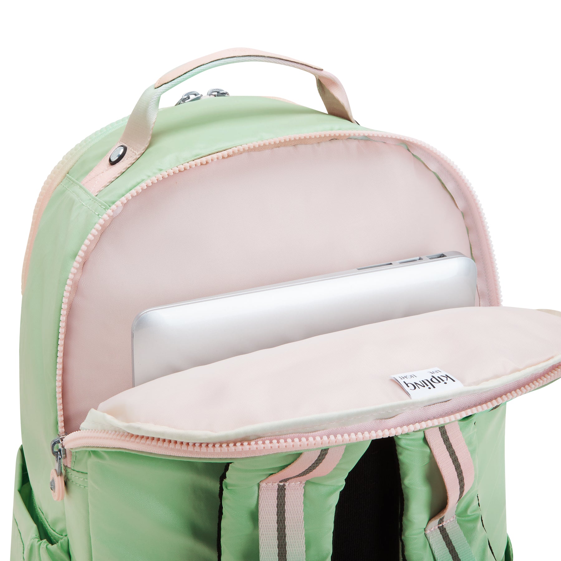 Backpack With Separate Laptop Compartment KIPLING Large Backpack with Separate Laptop Compartment Female Soft Gr