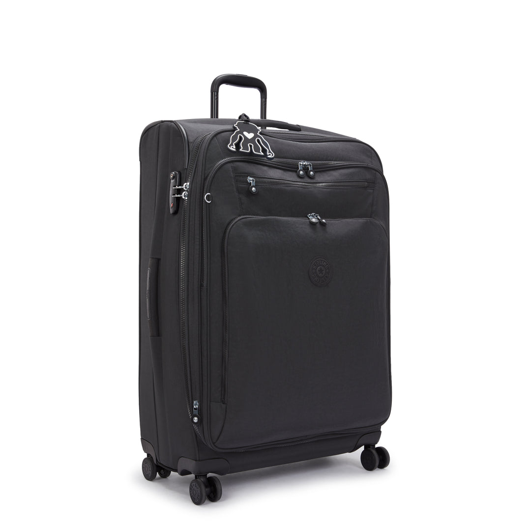 Kipling Large Expandable Spinner Unisex Black Noir New Youri