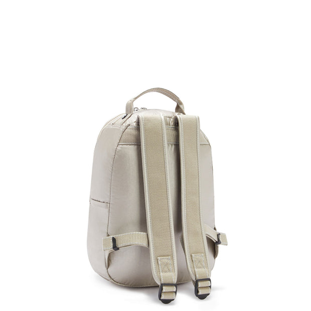 KIPLING Small Backpack (With Laptop Protection) Female Metallic Glow Seoul S