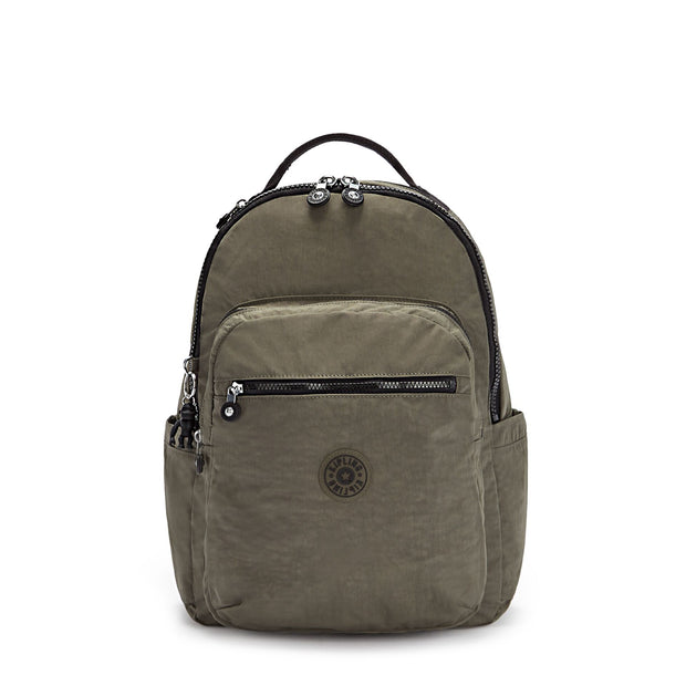 KIPLING Large Backpack Unisex Green Moss Seoul