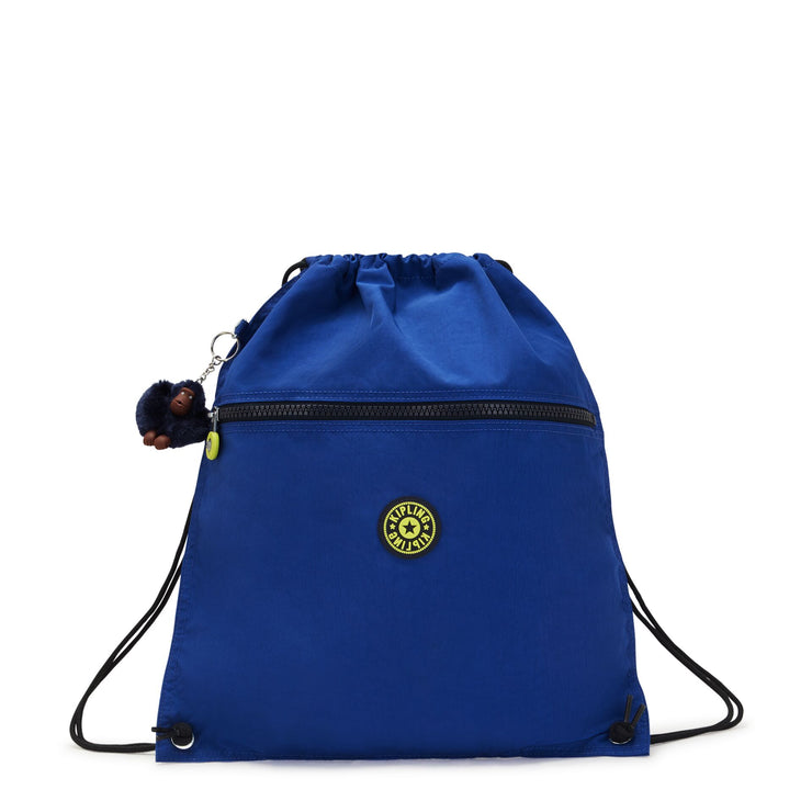KIPLING Medium backpack (with drawstring) Unisex Blue Ink C Supertaboo