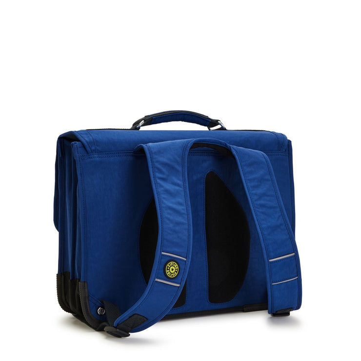 Kipling Medium Schoolbag Including Fluro Rain Cover Unisex Blue Ink Co