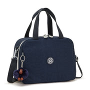 Kipling Insulated Medium Lunch Bag With Trolley Sleeve Unisex True Blue Grey Miyo