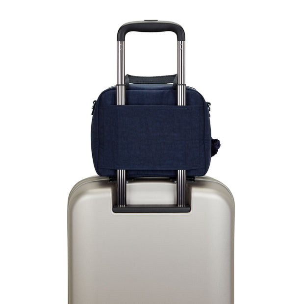 Kipling Insulated Medium Lunch Bag With Trolley Sleeve Unisex True Blue Grey Miyo