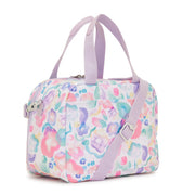 Kipling Insulated Medium Lunch Bag With Trolley Sleeve Female Aqua Flowers Miyo