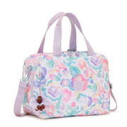 Kipling Insulated Medium Lunch Bag With Trolley Sleeve Female Aqua Flowers Miyo