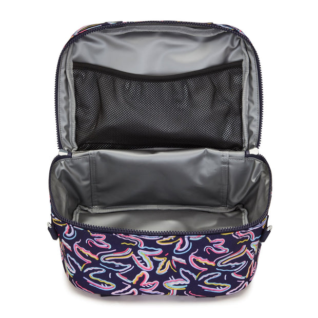 Kipling Insulated Medium Lunch Bag With Trolley Sleeve Female Palm Fiesta Print Miyo