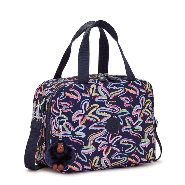 Kipling Insulated Medium Lunch Bag With Trolley Sleeve Female Palm Fiesta Print Miyo