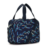 Kipling Insulated Medium Lunch Bag With Trolley Sleeve Unisex Fun Ocean Print Miyo